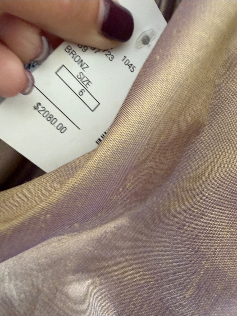 NWT. STUNNING, Catherine Regher, Ruched Gown with Draped Bodice - Picture 3 of 4